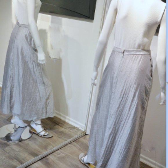 Vintage 90's-Silver Grey Ball Gown Skirt - Picture 6 of 9